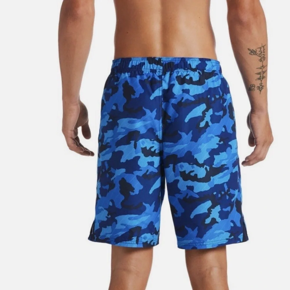 Nike Swim Men’s Vital 9in Volley Beach Shorts NESS9423-489 Obsidian Size L